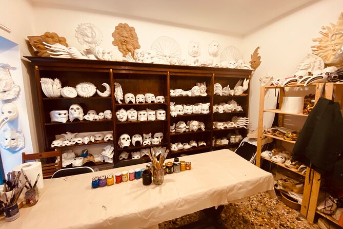 Mask Workshop - Paint Your Own Venetian Mask in Venice, Italy - Picking from 50+ papier-mâché masks without freezing